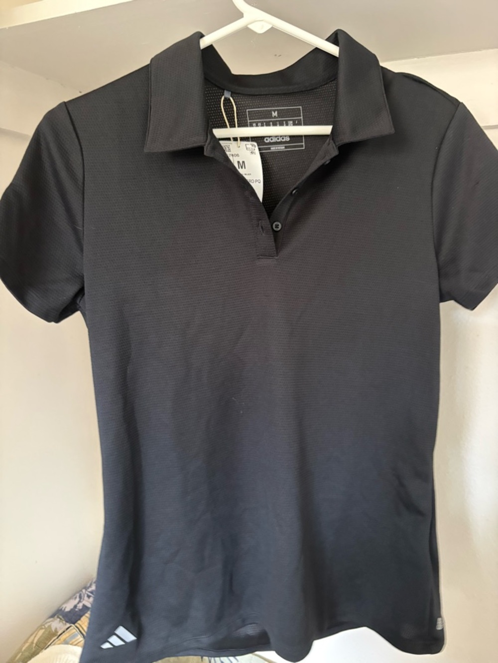 NWT women’s medium adidas Black Performance Polo Top